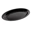 Fineline Settings 484.BK Platter Pleasers Black Oval Plastic Serving Tray 14" X 21" - 20 Pcs