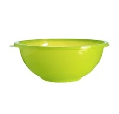 Fineline Settings 5080-GRN Super Bowl Green Plastic Salad Bowl 80 Oz. - 25 Pcs