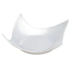 Fineline Settings 6203-WH Tiny Temptations White Tiny Tortes Plastic Tray 2-3/4" X 2-3/4" - 200 Pcs