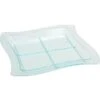Fineline Settings 6206-GRN Tiny Temptations Green Plastic Tiny Tangents Tray 7-1/4" X 7-1/4" - 10 Doz