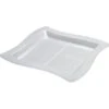 Fineline Settings 6206-WH Tiny Temptations White Plastic Tiny Tangents Tray 7-1/4" X 7-1/4" - 10 Doz