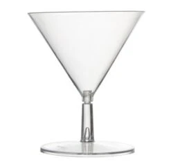 Fineline Settings 6401-CL Tiny Temptations Clear Tiny Tinis 2-Piece Plastic Martini Glass 2 Oz. - 10 Doz