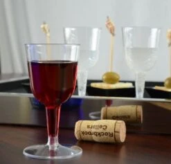 Fineline Settings 6415 Tiny Temptations Clear Plastic Wine Goblet 2 Oz. - 200 Pcs