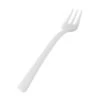 Fineline Settings 6500-WH Tiny Temptations Tiny Tines White Plastic Tasting Fork 4" - 80 Doz