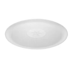 Fineline Settings 8201-CL Platter Pleasers Classic Clear Round Plastic Serving Tray 12" - 25 Pcs