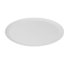 Fineline Settings 8801-WH Platter Pleasers Classic White Round Plastic Serving Tray 18" - 25 Pcs
