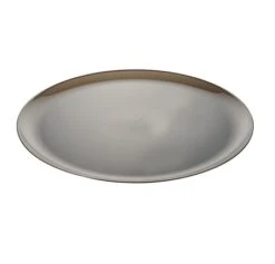 Fineline Settings 8801-SM Platter Pleasers Classic Round Smoke Plastic Serving Tray 18" - 25 Pcs