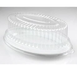 Fineline Settings DDOS916.L Platter Pleasers Clear Plastic Oval Dome Lid 11" X 16" - 50 Pcs