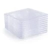 Fineline Settings B6200 -BK Tiny Temptations Clear Square Plastic Tiny Tray 3" X 3" - 200 Pcs