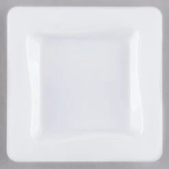 Fineline Settings B6200 -WH Tiny Temptations White Square Plastic Tiny Tray 3" X 3" - 200 Pcs