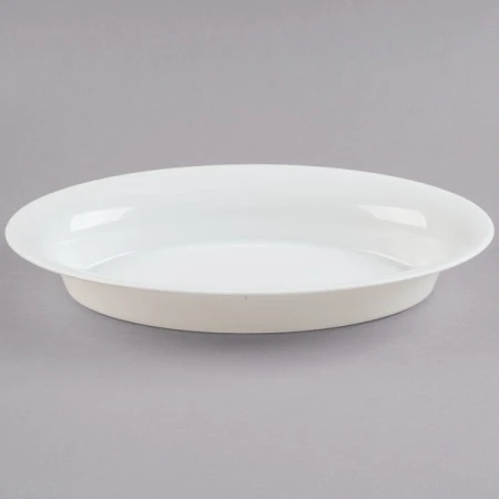 Fineline Settings OVB09128.WH Platter Pleasers White Oval Serving Bowl 128 Oz. - 2 Doz 1 Fineline Settings OVB09128.WH Platter Pleasers White Oval Serving Bowl 128 Oz. - 2 Doz