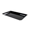 Fineline Settings RC471.BK Platter Pleasers Black Rectangular Plastic Serving Tray 10" X 8" - 25 Pcs