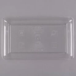 Fineline Settings RC473.CL Platter Pleasers Clear Rectangular Plastic Serving Tray 12" X 18" - 20 Pcs
