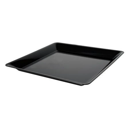 Fineline Settings SQ4212.BK Platter Pleasers Black Square Plastic Tray 12" X 12" - 25 Pcs 1 Fineline Settings SQ4212.BK Platter Pleasers Black Square Plastic Tray 12" X 12" - 25 Pcs
