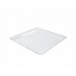 Fineline Settings SQ4414.WH Platter Pleasers White Square Plastic Serving Tray 14" X 14" - 25 Pcs