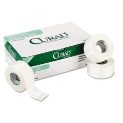 First Aid Cloth Silk Tape, 1" Core, 1" X 10 Yds, White, 12/Pack