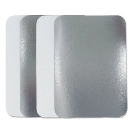 Flat Board Lids For 2.25 Lb. Oblong Pans, 500/Carton 1 Flat Board Lids For 2.25 Lb. Oblong Pans, 500/Carton
