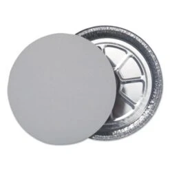 Flat Foil Board Lids For 9" Round Containers, 500/Carton