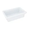 CAC China FS4H-6W Half Size White Polyethylene Food Storage Box 18" X 12" X 6"