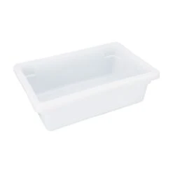 CAC China FS4H-6W Half Size White Polyethylene Food Storage Box 18" X 12" X 6"