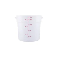 CAC China FS2P-18T Transparent Round Food Storage Container 18 Qt.