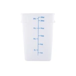 CAC China FS2P-SQ22T Transparent Square Food Storage Container 22 Qt.