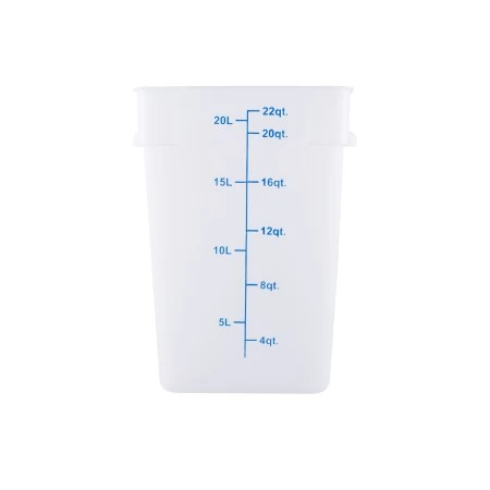 CAC China FS2P-SQ22T Transparent Square Food Storage Container 22 Qt. 1 CAC China FS2P-SQ22T Transparent Square Food Storage Container 22 Qt.