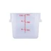 CAC China FS2P-SQ6T Transparent Square Food Storage Container 6 Qt.