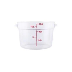 CAC China FS1P-12C Clear Round Food Storage Container 12 Qt.