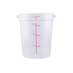CAC China FS1P-8C Clear Round Food Storage Container 8 Qt.
