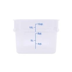 CAC China FS1P-SQ12C Clear Square Food Storage Container 12 Qt.