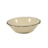 CAC China SC-11B Seville Scallop Edge Fruit Dish 1/2 With Black Band 5 Oz., 4 3/4" - 3 Doz