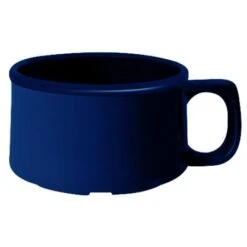 GET Enterprises BF-080-CB Diamond Mardi Gras Cobalt Blue Melamine Soup Mug 11 Oz. - 2 Doz