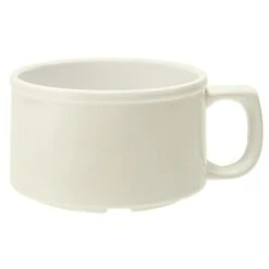 GET Enterprises BF-080-IV Diamond Ivory Melamine Mug 11 Oz. - 2 Doz