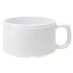 GET Enterprises BF-080-W Diamond White Melamine Mug 11 Oz. - 2 Doz