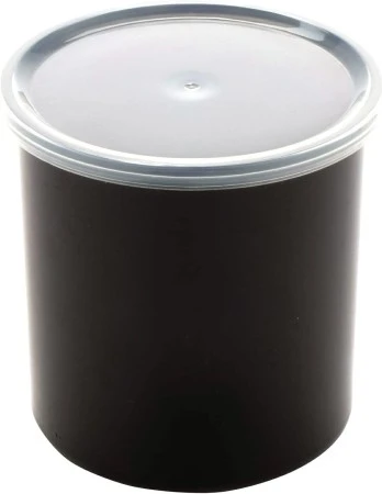 GET Enterprises CR-0120-BK Black Salad Crock With Lid 1.2 Qt. - 1 Doz 1 GET Enterprises CR-0120-BK Black Salad Crock With Lid 1.2 Qt. - 1 Doz