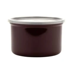 GET Enterprises CR-0150-RB Reddish Brown Salad Crock With Lid 1.5 Qt. - 1 Doz