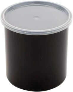 GET Enterprises CR-0270-BK Black Salad Crock With Lid 2.7 Qt. - 1 Doz