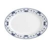 GET Enterprises M-4010-B Water Lily Melamine Oval Platter 16-1/4" X 12" - 1 Doz