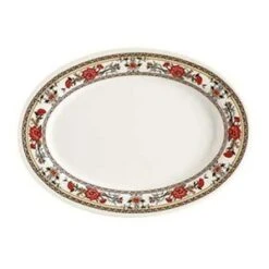 GET Enterprises M-4010-CG Garden Dynasty Melamine Oval Platter 16-1/4" X 12" - 1 Doz
