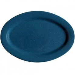 GET Enterprises M-4010-TB Texas Blue Melamine Oval Platter 16-1/4" X 12" - 1 Doz