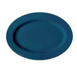 GET Enterprises M-4020-TB Texas Blue Melamine Oval Platter 14" X 10" - 1 Doz