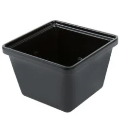 GET Enterprises ML-148-BK Black Square Melamine Crock 28 Oz. - 1 Doz