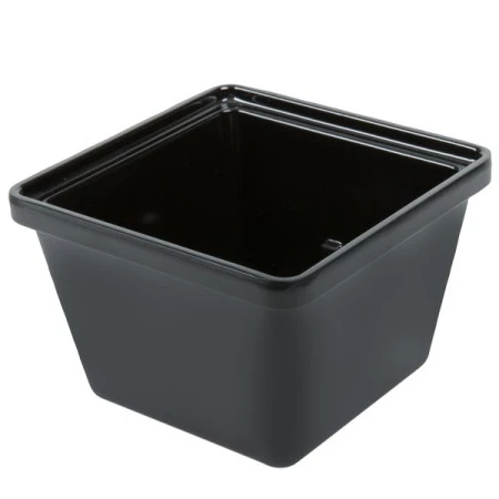 GET Enterprises ML-148-BK Black Square Melamine Crock 28 Oz. - 1 Doz 1 GET Enterprises ML-148-BK Black Square Melamine Crock 28 Oz. - 1 Doz