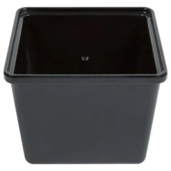 GET Enterprises ML-149-BK Black Square Melamine Crock 2 Qt. - 1/2 Doz