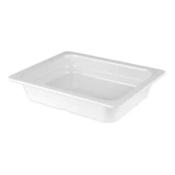 GET Enterprises ML-18-WH White Half Size Melamine Food Pan 2-1/2" - 3 Pcs
