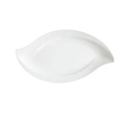 GET Enterprises ML-210-W San Michele White Platter 15-1/2" X 8-1/2" - 1/2 Doz
