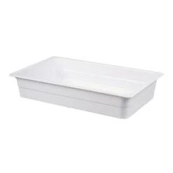 GET Enterprises ML-22-W White Melamine Full Size Food Pan 4" - 3 Pcs