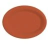 GET Enterprises OP-135-RO Diamond Mardi Gras Rio Orange Oval Platter 13-1/2" X 10-1/4" - 1 Doz