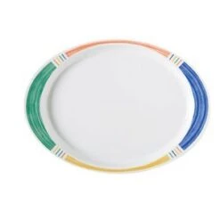 GET Enterprises OP-145-BA Diamond Barcelona Melamine Oval Platter 14-3/4" X 10-1/2" - 1 Doz